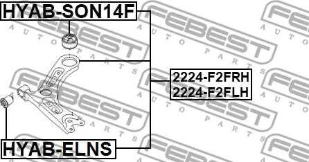 Febest 2224-F2FLH - Track Control Arm autospares.lv