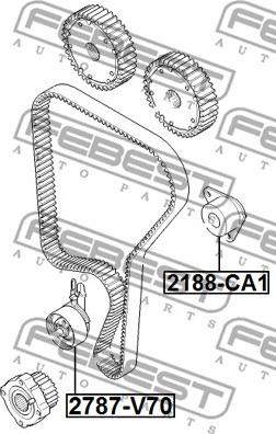 Febest 2790-V70 - Tensioner, timing belt autospares.lv