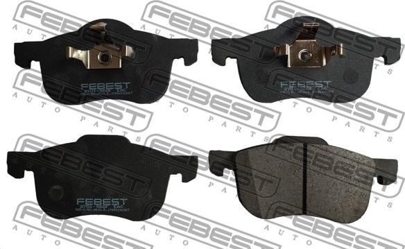 Febest 2701-S60F - Brake Pad Set, disc brake autospares.lv