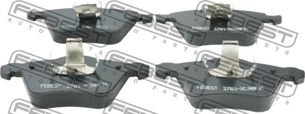 Febest 2701-XC90F16 - Brake Pad Set, disc brake autospares.lv