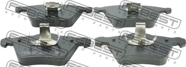 Febest 2701-XC90F - Brake Pad Set, disc brake autospares.lv