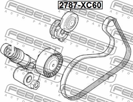 Febest 2787-XC60 - Pulley, v-ribbed belt autospares.lv