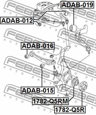 Febest ADAB-019 - Bush of Control / Trailing Arm autospares.lv