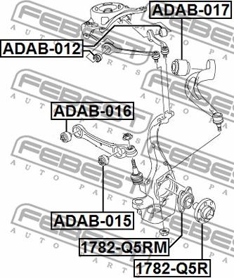 Febest ADAB-015 - Bush of Control / Trailing Arm autospares.lv