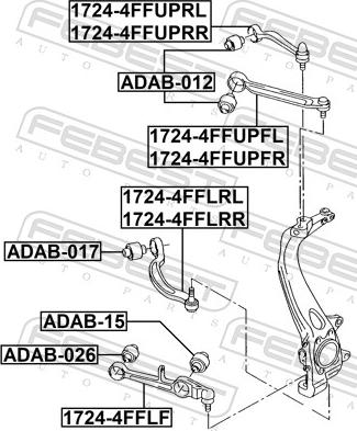 Febest ADAB-026 - Bush of Control / Trailing Arm autospares.lv