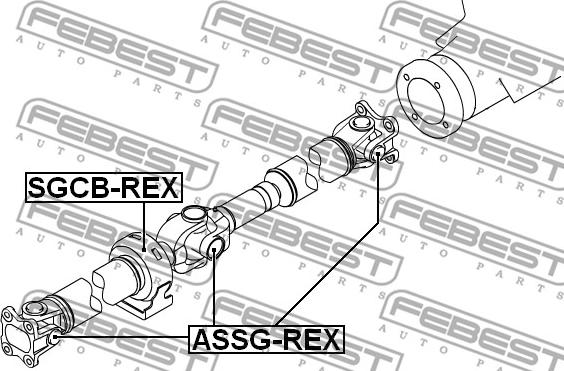 Febest ASSG-REX - Flexible disc, propshaft joint autospares.lv