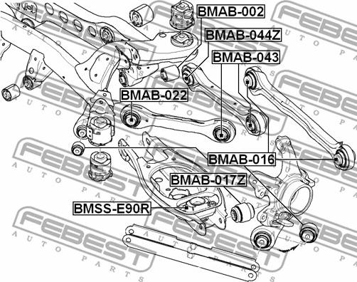 Febest BMAB-043 - Bush of Control / Trailing Arm autospares.lv