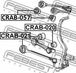 Febest CRAB-057 - Bush of Control / Trailing Arm autospares.lv