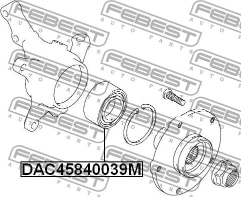 Febest DAC45840039M - Wheel Bearing autospares.lv