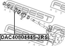 Febest DAC40804445-2RS - Wheel Bearing autospares.lv