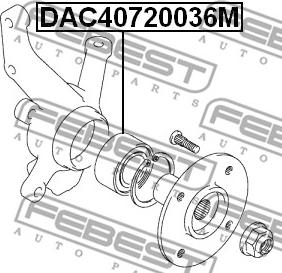 Febest DAC40720036M - Wheel Bearing autospares.lv