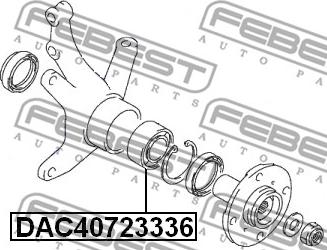 Febest DAC40723336 - Wheel Bearing autospares.lv