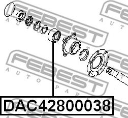 Febest DAC42800038 - Wheel Bearing autospares.lv