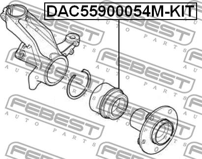 Febest DAC55900054M-KIT - Wheel hub, bearing Kit autospares.lv