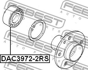 Febest DAC3972-2RS - Wheel Bearing autospares.lv