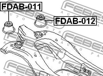 Febest FDAB-012 - Mounting, axle beam autospares.lv