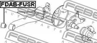 Febest FDAB-FUSR - Mounting, axle beam autospares.lv