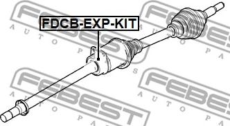 Febest FDCB-EXP-KIT - Bearing, drive shaft autospares.lv