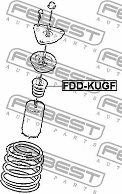 Febest FDD-KUGF - Rubber Buffer, suspension autospares.lv