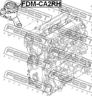 Febest FDM-CA2RH - Holder, engine mounting autospares.lv