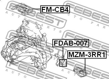 Febest FM-CB4 - Holder, engine mounting autospares.lv