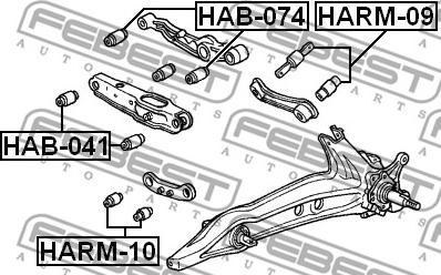 Febest HAB-074 - Bush of Control / Trailing Arm autospares.lv