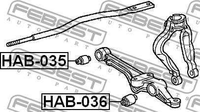 Febest HAB-035 - Bush of Control / Trailing Arm autospares.lv