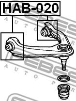 Febest HAB-020 - Bush of Control / Trailing Arm autospares.lv