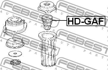 Febest HD-GAF - Rubber Buffer, suspension autospares.lv