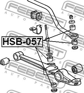 Febest HSB-057 - Tie Bar Bush autospares.lv