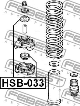 Febest HSB-033 - Spacer Bush, shock absorber autospares.lv