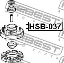 Febest HSB-037 - Spacer Bush, shock absorber autospares.lv