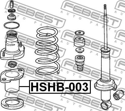 Febest HSHB-003 - Protective Cap / Bellow, shock absorber autospares.lv