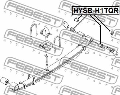 Febest HYSB-H1TQR - Bush, leaf spring autospares.lv