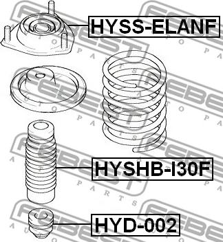 Febest HYSS-ELANF - Top Strut Mounting autospares.lv