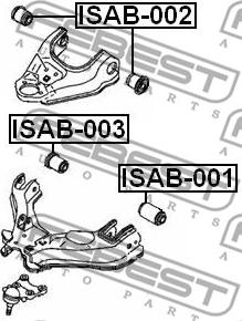 Febest ISAB-002 - Bush of Control / Trailing Arm autospares.lv