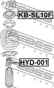 Febest KB-SL10F - Top Strut Mounting autospares.lv