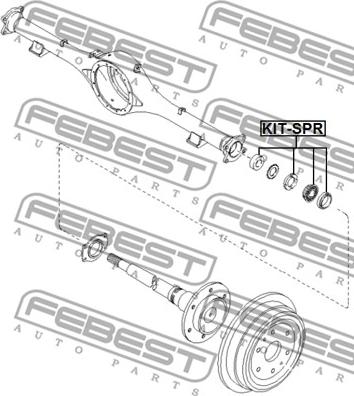 Febest KIT-SPR - Bearing, drive shaft autospares.lv