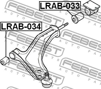 Febest LRAB-034 - Bush of Control / Trailing Arm autospares.lv