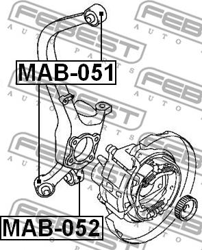 Febest MAB-052 - Bush of Control / Trailing Arm autospares.lv