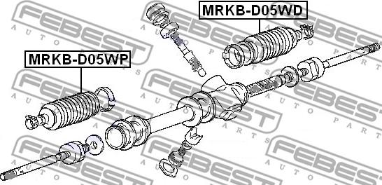 Febest MRKB-D05WP - Bellow, steering autospares.lv