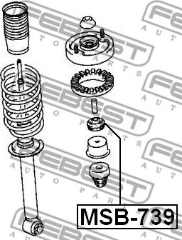 Febest MSB-739 - Spacer Bush, shock absorber autospares.lv