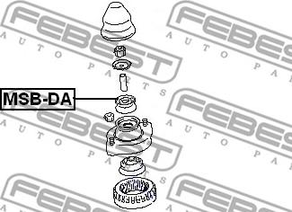 Febest MSB-DA - Spacer Bush, shock absorber autospares.lv