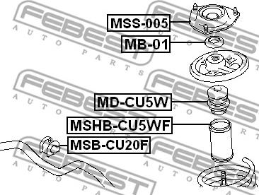 Febest MSHB-CU5WF - Protective Cap / Bellow, shock absorber autospares.lv