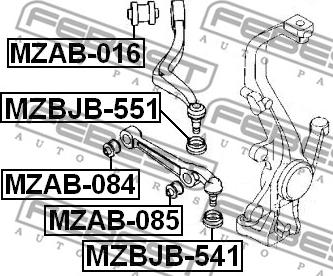 Febest MZAB-016 - Bush of Control / Trailing Arm autospares.lv