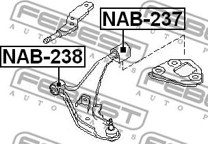 Febest NAB-238 - Bush of Control / Trailing Arm autospares.lv