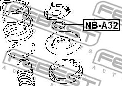 Febest NB-A32 - Rolling Bearing, suspension strut support mounting autospares.lv