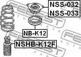 Febest NSS-032 - Top Strut Mounting autospares.lv
