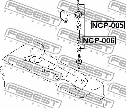 Febest NCP-006 - Plug, coil autospares.lv
