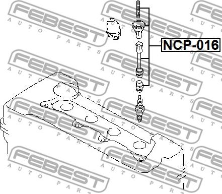 Febest NCP-016 - Plug, coil autospares.lv